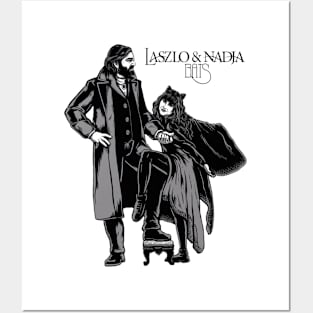 Laszlo and Nadja-White black Posters and Art